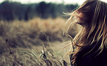 *Mmm air*, day, Field, hair, woman, hill HD wallpaper