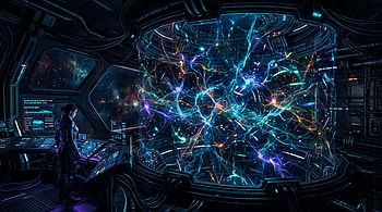 Quantum Field — Entanglement Nexus, Hologram, Nebula, Sci Fi HD wallpaper