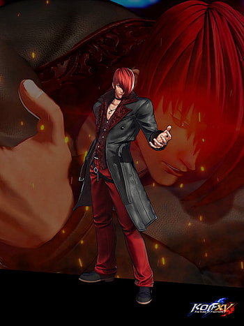 Iori Yagami, Gaming character, The King of Fighters XV, Monocle cat HD phone wallpaper