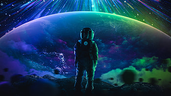 Aurora Voyager | Stellar Sentinel | Cosmic Horizon (Digital Starscape), space, Stars, Digital Art HD wallpaper