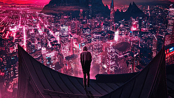 When Soul On Fire, alone, night, city, artist, artwork, digital-art HD wallpaper
