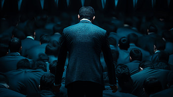 Corporate Ambiance: Ultra, corporatism, dark, suit, crowd HD wallpaper