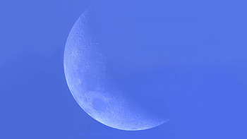 Cerulean Crescent - Planet, space, planet HD wallpaper