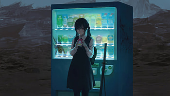 Taking Breaks, anime-girl, anime, artist, artwork, digital-art, artstation HD wallpaper