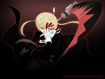 maka in hollow ask, blond, mask, anime girl, bleach, hollow, women, maka, soul eater, female HD wallpaper
