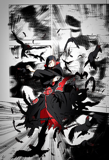Itachi manga, sharingan, anime HD phone wallpaper