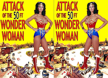 Attack of the 50ft Wonder Woman, Attack of the 50ft Woman, Wonder Woman, Giantess, Lynda Carter HD wallpaper