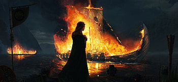Last Goodbye, Viking, CG, fantasy, art HD wallpaper