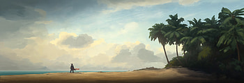 Windrose: Lone Voyager — Quad, Video Game, Beach, Palm Tree, Ocean HD wallpaper