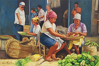 Vinicio Castillo, painting, art, people, woman HD wallpaper