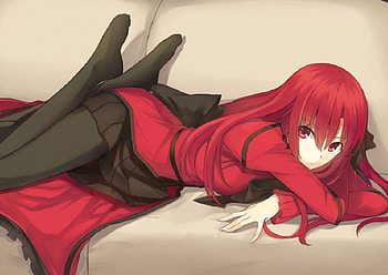 Madam Red, orginal, pretty, red, girl, long hair HD wallpaper