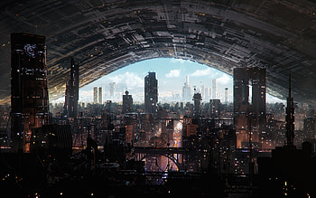 The Night District, scifi, artist, artwork, digital-art, artstation HD wallpaper
