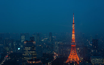 Tokyo Tower, credit, Aesthetic , Tokyo skyline HD wallpaper