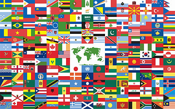 International Flags, Flag assortment, Wall dcor, Multinational theme HD wallpaper