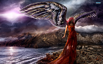 Gothic Fairy, fairy, gothic, angel, cgi, dark HD wallpaper