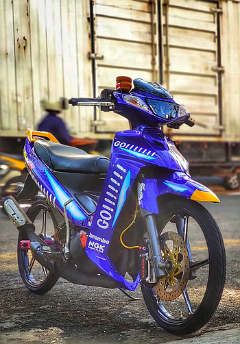 125zr Gogo, automotive lighting, yamaha, racing, rossi, f1zr, malaysia, vr, balap HD phone wallpaper