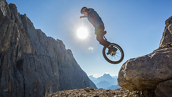 Mountain unicycling, Unicycle HD wallpaper