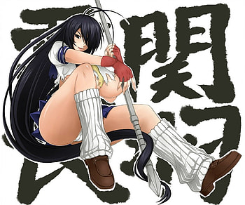 Kanu Unchou, girl, anime, iikkitousen HD wallpaper