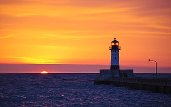 Landscape, Lighthouses HD wallpaper