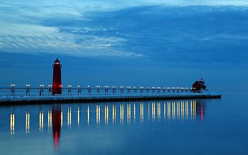 Michigan, Lighthouse HD wallpaper