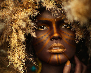 Artistic woman, paint, face, style, woman HD wallpaper