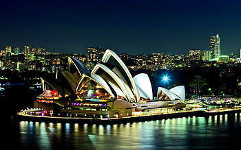Sydney Night City 2017 HD wallpaper