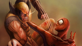 Wolverine And Spiderman, wolverine, spiderman, superheroes, artwork, digital-art, behance HD wallpaper