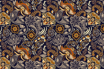 Ornament, pattern, flowers, abstraction HD wallpaper
