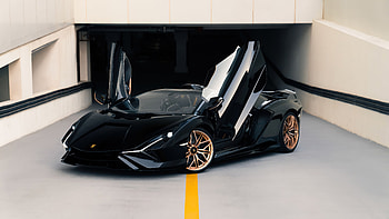 Black Lamborghini Sian Roadster, lamborghini-sian, lamborghini, cars, 2024-cars HD wallpaper