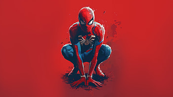 The Origin Of Spiderman, spiderman, superheroes, artwork, red, digital-art, ai HD wallpaper