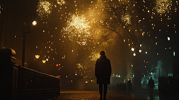New Year Fireworks: A Stunning Ultra, fireworks, night, silhouette, celebration HD wallpaper