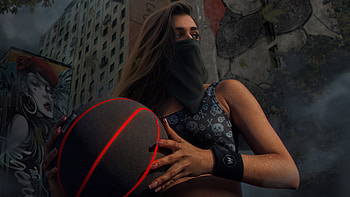 Girl With Basketball In Hand, girls, model, basketball, graphy HD wallpaper