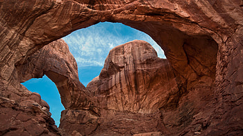 Double Arch, Arches National Park HD wallpaper