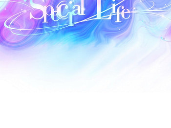 Special Life, blue, words, white, mauve HD wallpaper
