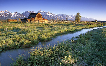 Grand Teton National Park, Farms HD wallpaper