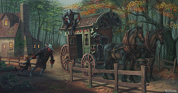 Wagon, other, , digital art, art HD wallpaper