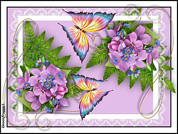 LILACS AND BUTTERFLIES, ART, LILACS, BUTTERLIES, ABSTRACT HD wallpaper