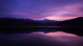 Stunning Mountain Lake Twilight, Twilight, Nights, Lakes, Nature, Mountains, Sunsets, Clouds, Sky HD wallpaper