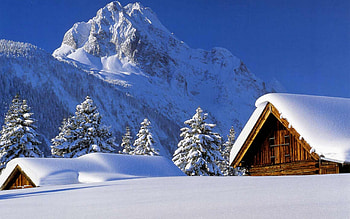 Landscape, Winter, Nature, Mountains, Snow HD wallpaper