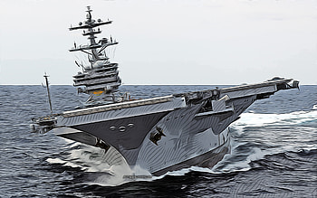 USS George H W Bush, , vector art, CVN-77, aircraft carriers, United States Navy, US army, abstract ships, battleship, US Navy, Nimitz-class, USS George H W Bush CVN-77 HD wallpaper