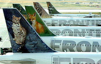 Frontier Airlines, Start flying out, Boston Globe HD wallpaper