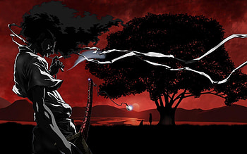 Afro Samurai smoking HD wallpaper