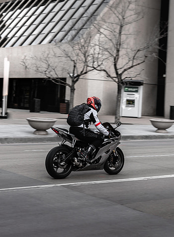 Motorcycles, Yamaha, Road, Motorcyclist, Grey, Speed, Motorcycle, Bike HD phone wallpaper
