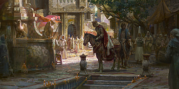 Quad Fantasy — The Knight's Procession, fantasy, knight HD wallpaper