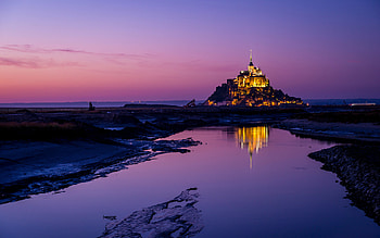 Mont Saint Michel, Travels, Castle, Reflection HD wallpaper
