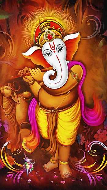 Best Ganesh, Colorful Background, colorful, background HD phone wallpaper