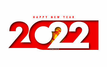 Happy New Year 2022 Kyrgyzstan, white background, Kyrgyzstan 2022, Kyrgyzstan 2022 New Year, 2022 concepts, Kyrgyzstan, Flag of Kyrgyzstan HD wallpaper