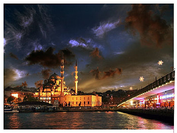 eminonu's night turkey, night, turkey HD wallpaper