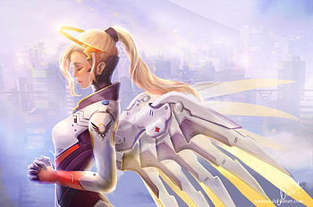 Mercy Overwatch Artwork , mercy-overwatch, overwatch, games, xbox-games, ps-games, pc-games, artist, artwork, digital-art, deviantart HD wallpaper