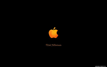 Funny, Brands, Holidays, Logos, Apple, Halloween HD wallpaper